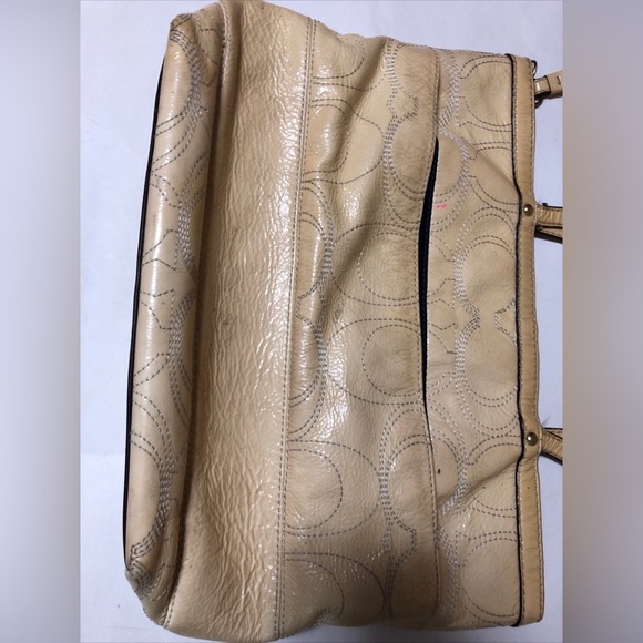 Coach Bag Authentic cream yellow colour genuine leather - Picture 6 of 9